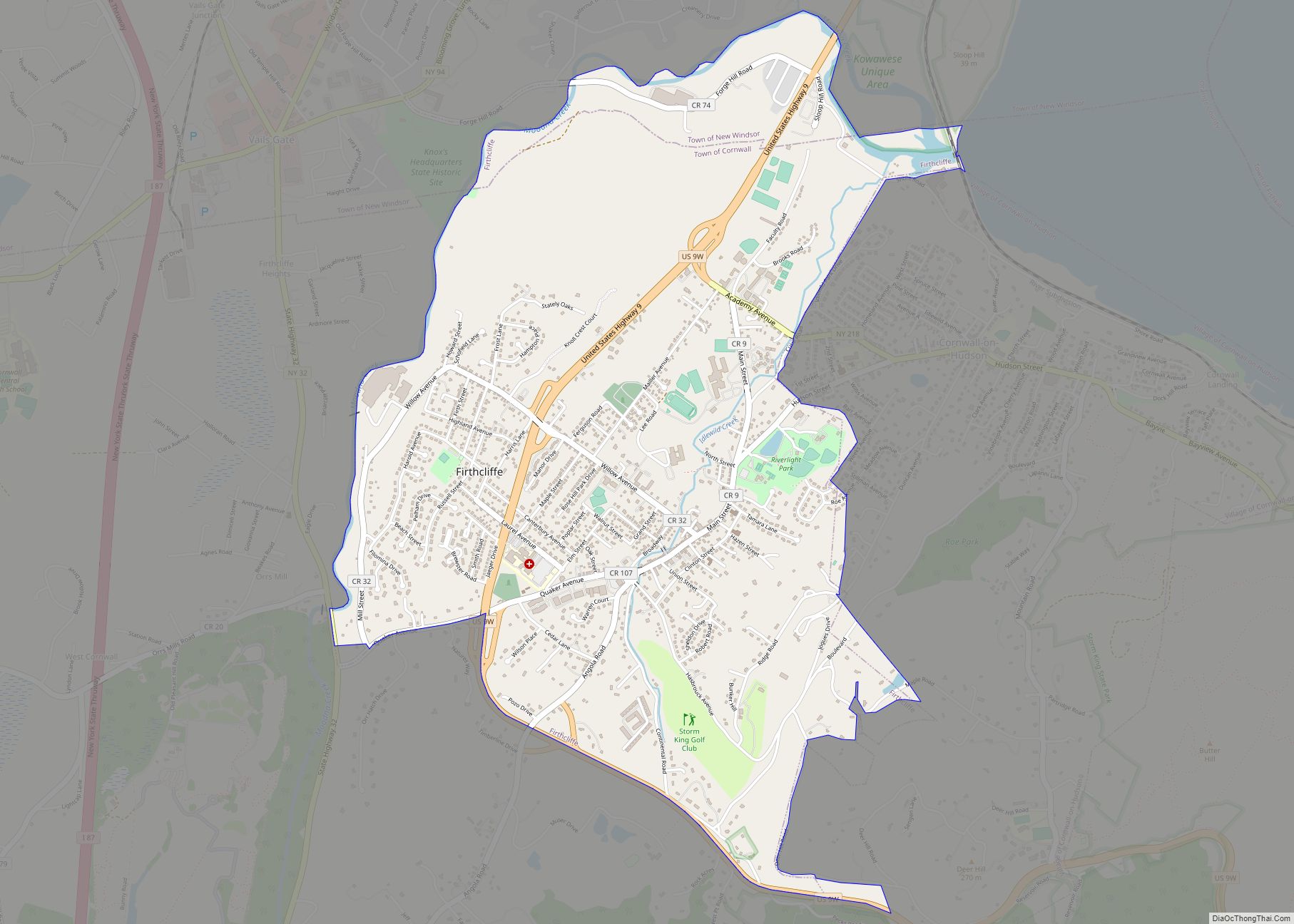 Map of Firthcliffe CDP