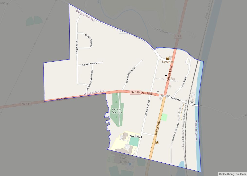 Map of Fort Ann village