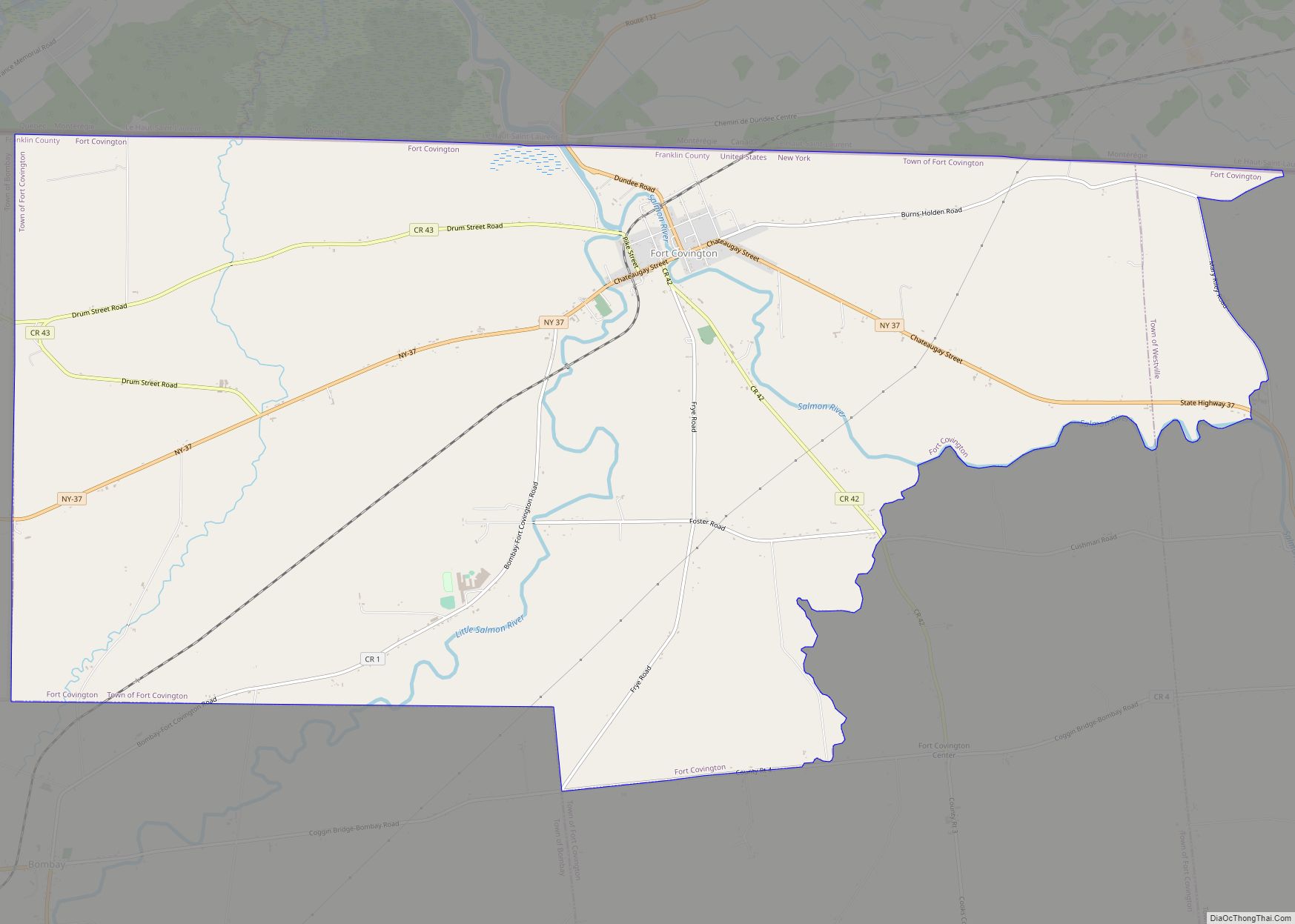 Map of Fort Covington Hamlet CDP