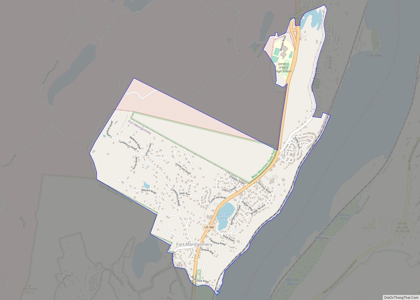 Map of Fort Montgomery CDP