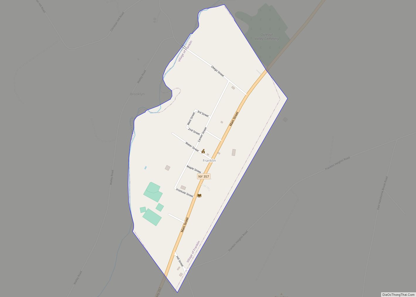 Map of Franklin village, New York