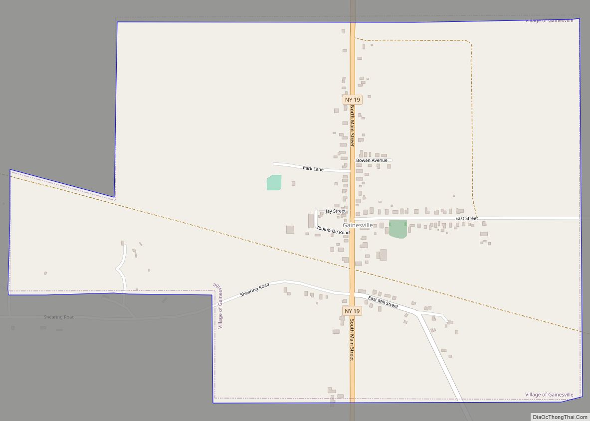 Map of Gainesville village, New York