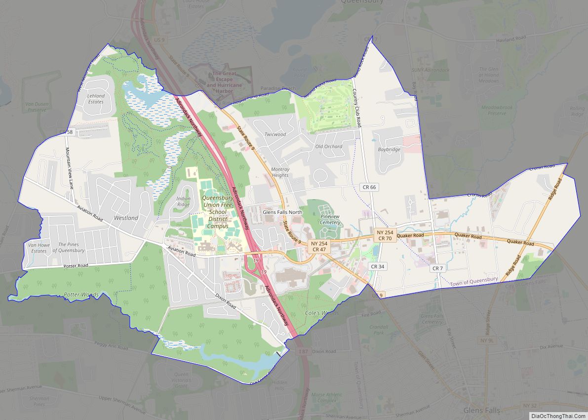 Map of Glens Falls North CDP