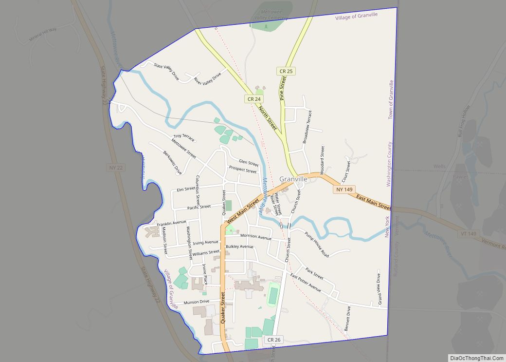 Map of Granville village, New York