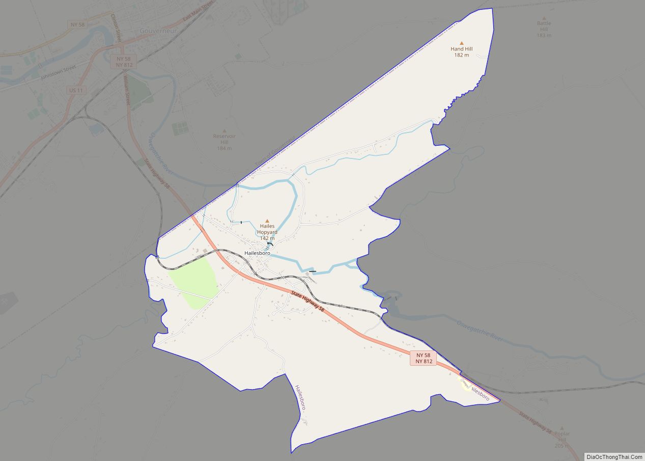 Map of Hailesboro CDP