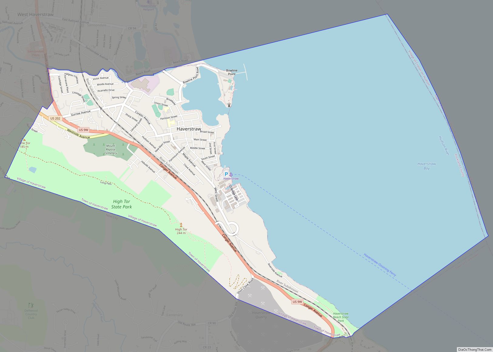 Map of Haverstraw village