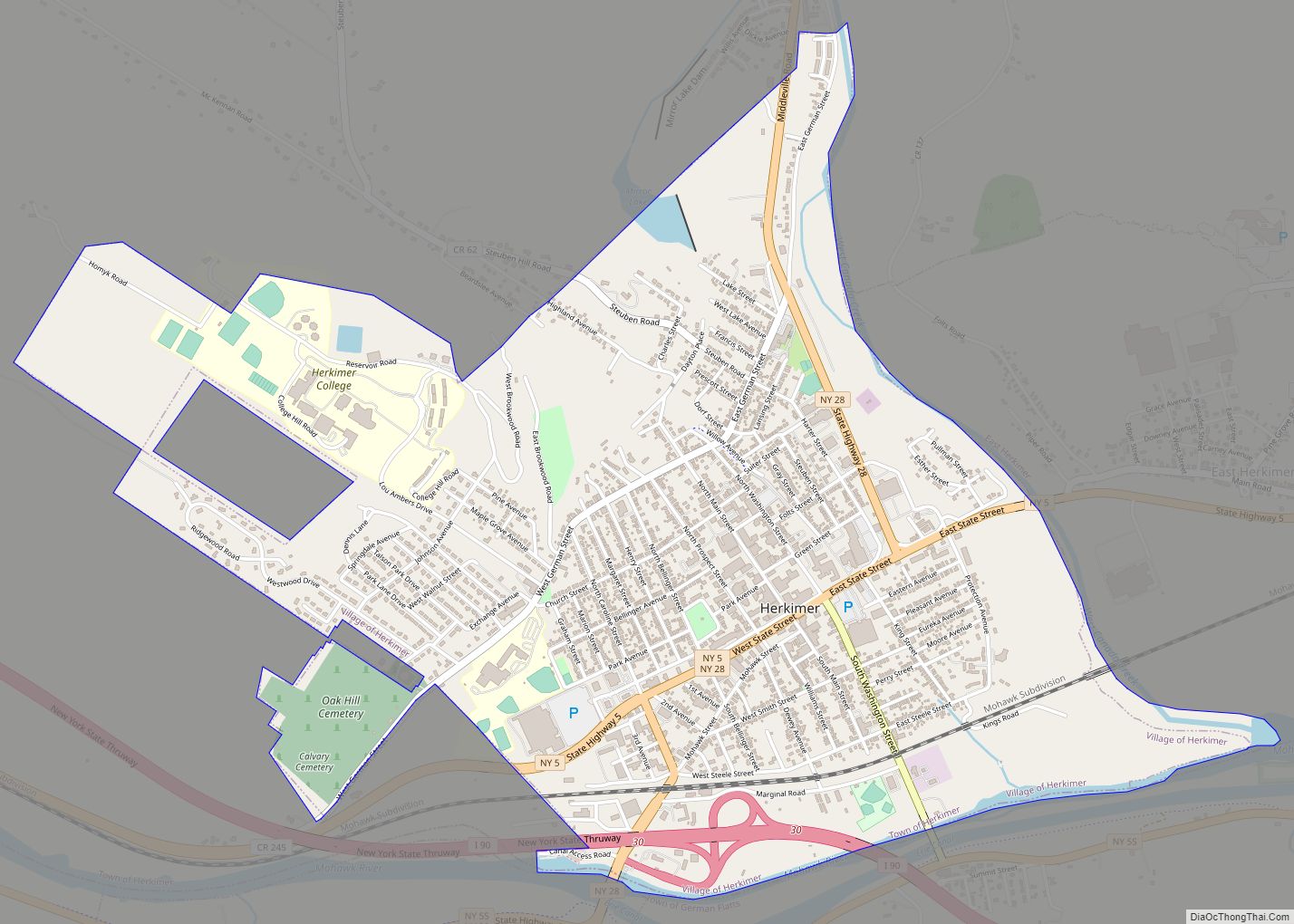 Map of Herkimer village