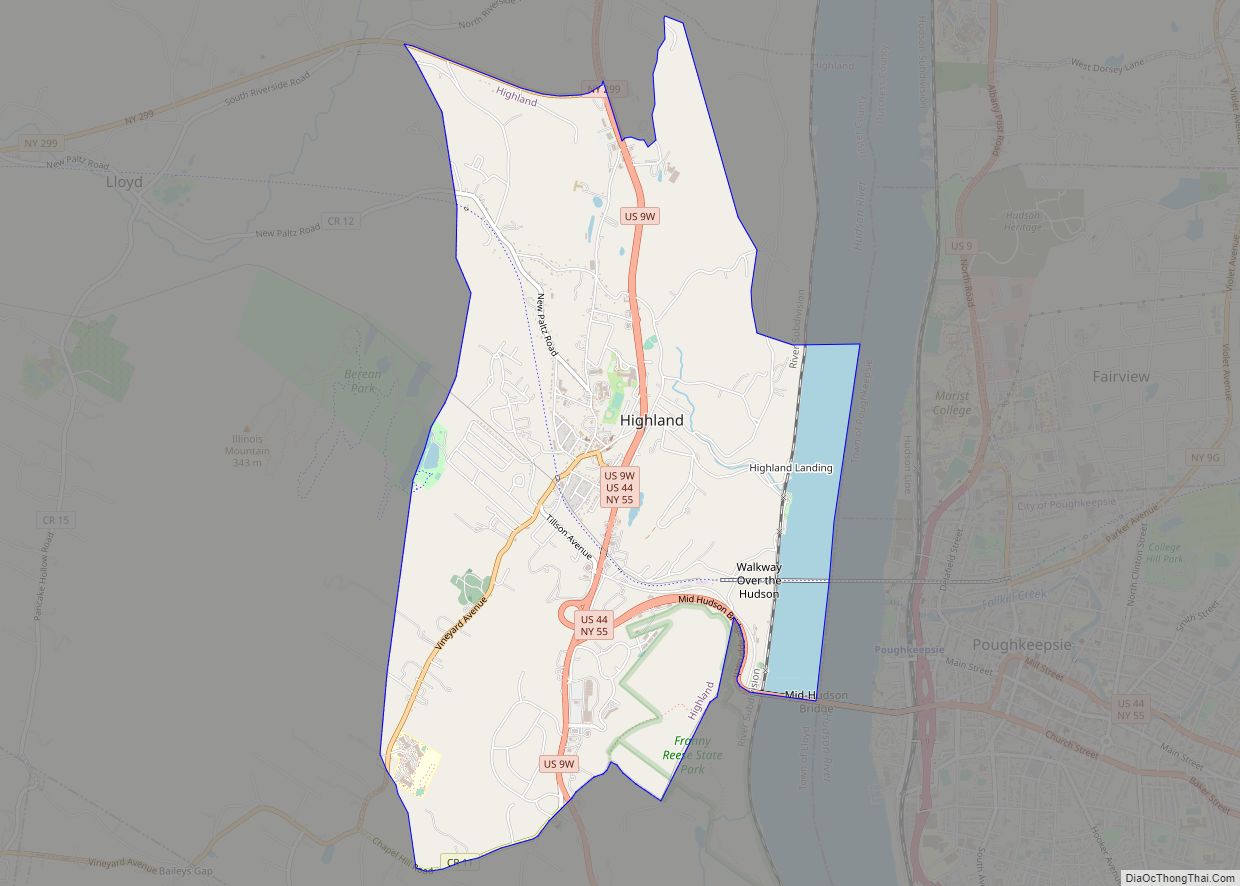 Map of Highland CDP, New York