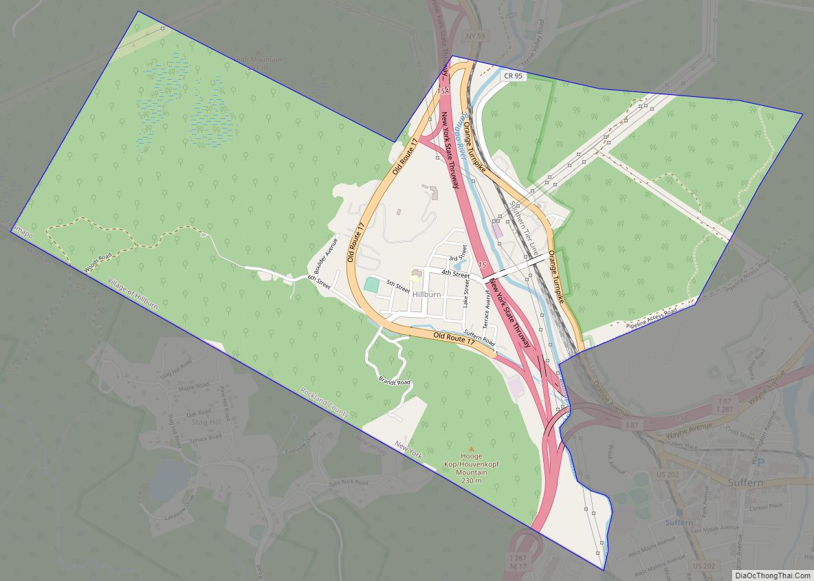 Map of Hillburn village