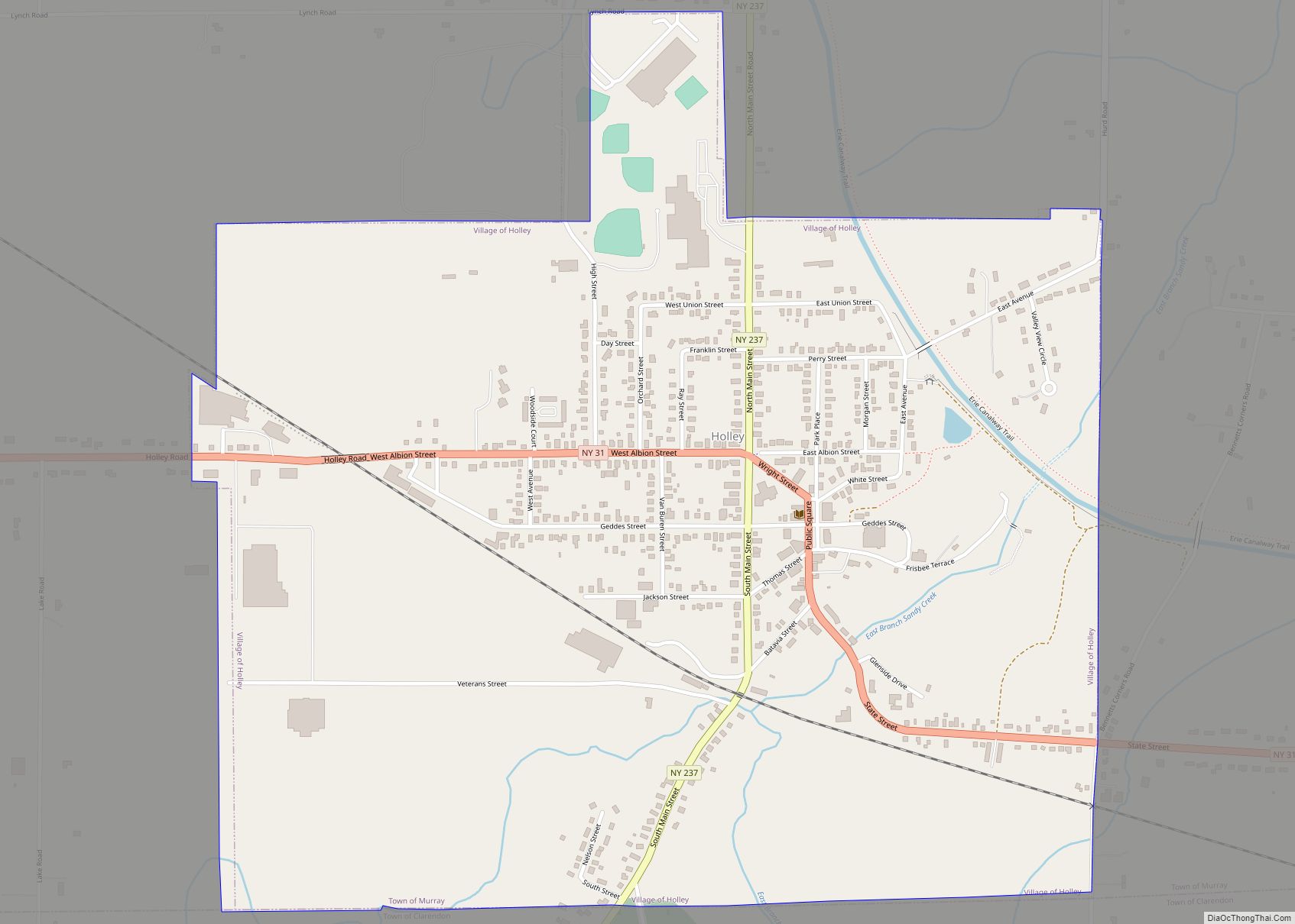 Map of Holley village, New York