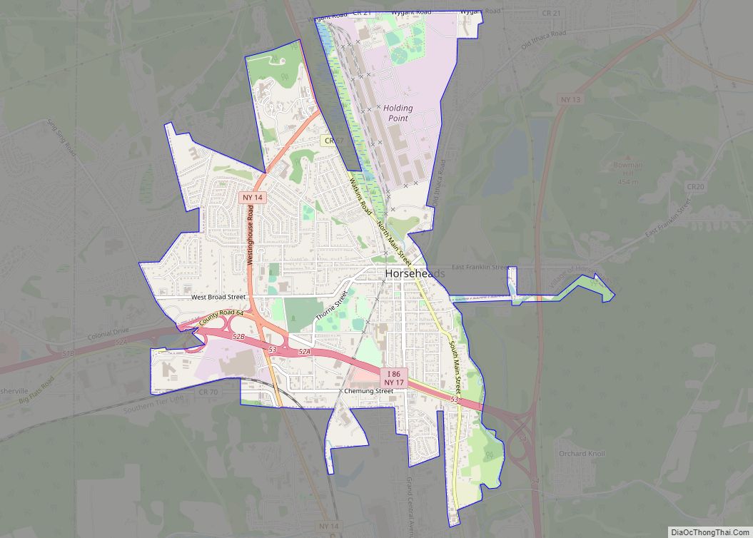 Map of Horseheads village