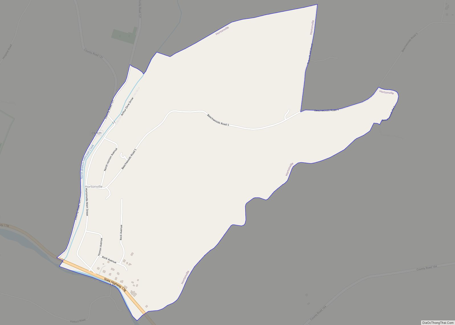 Map of Hortonville CDP, New York