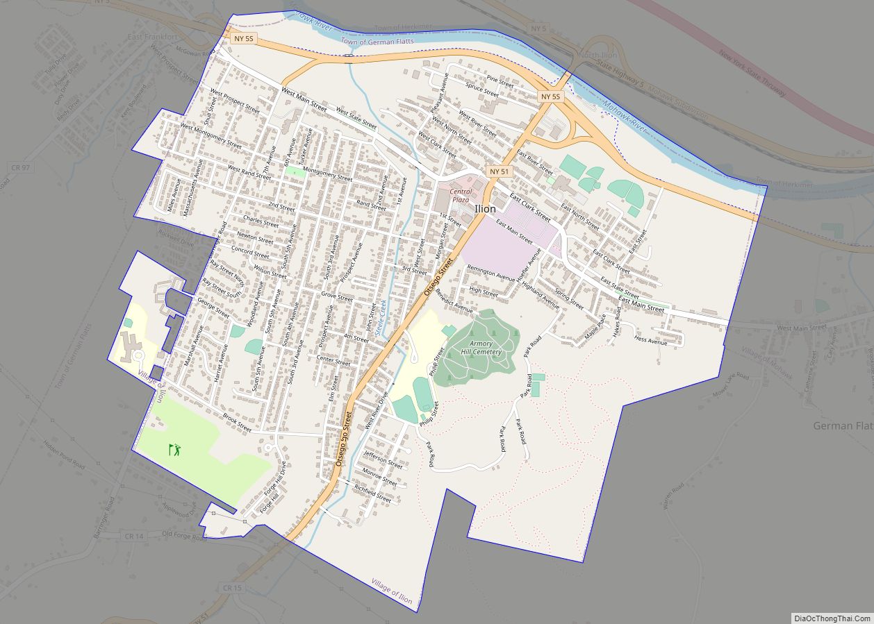 Map of Ilion village