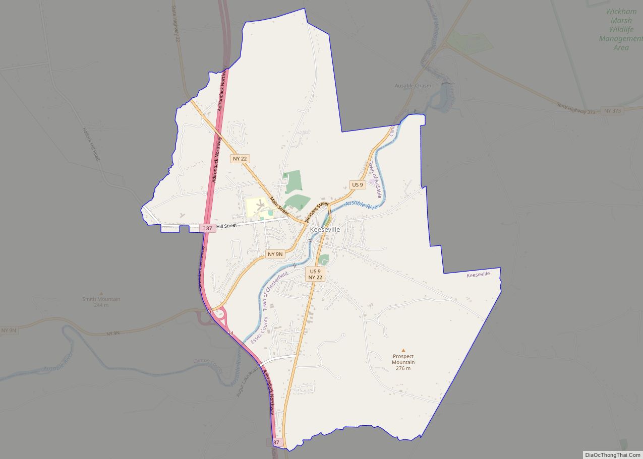 Map of Keeseville CDP