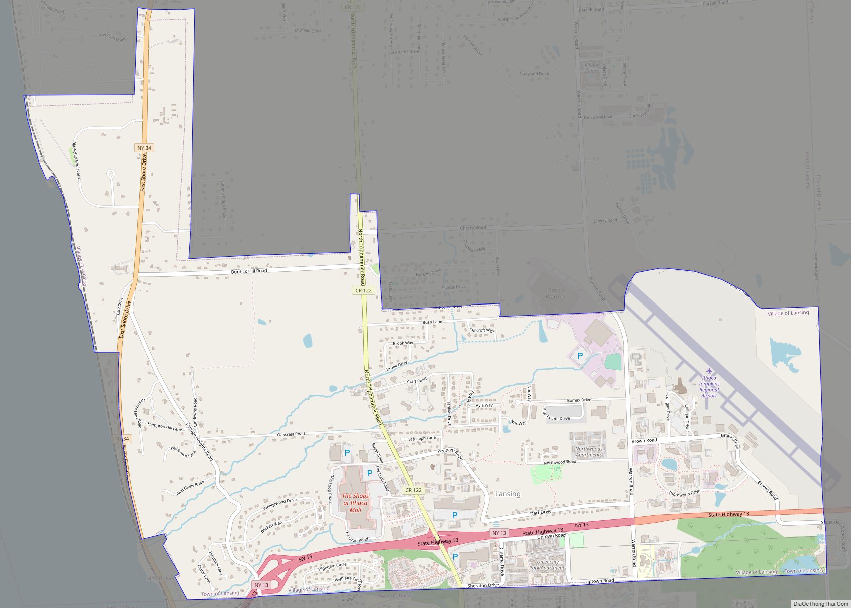 Map of Lansing village, New York