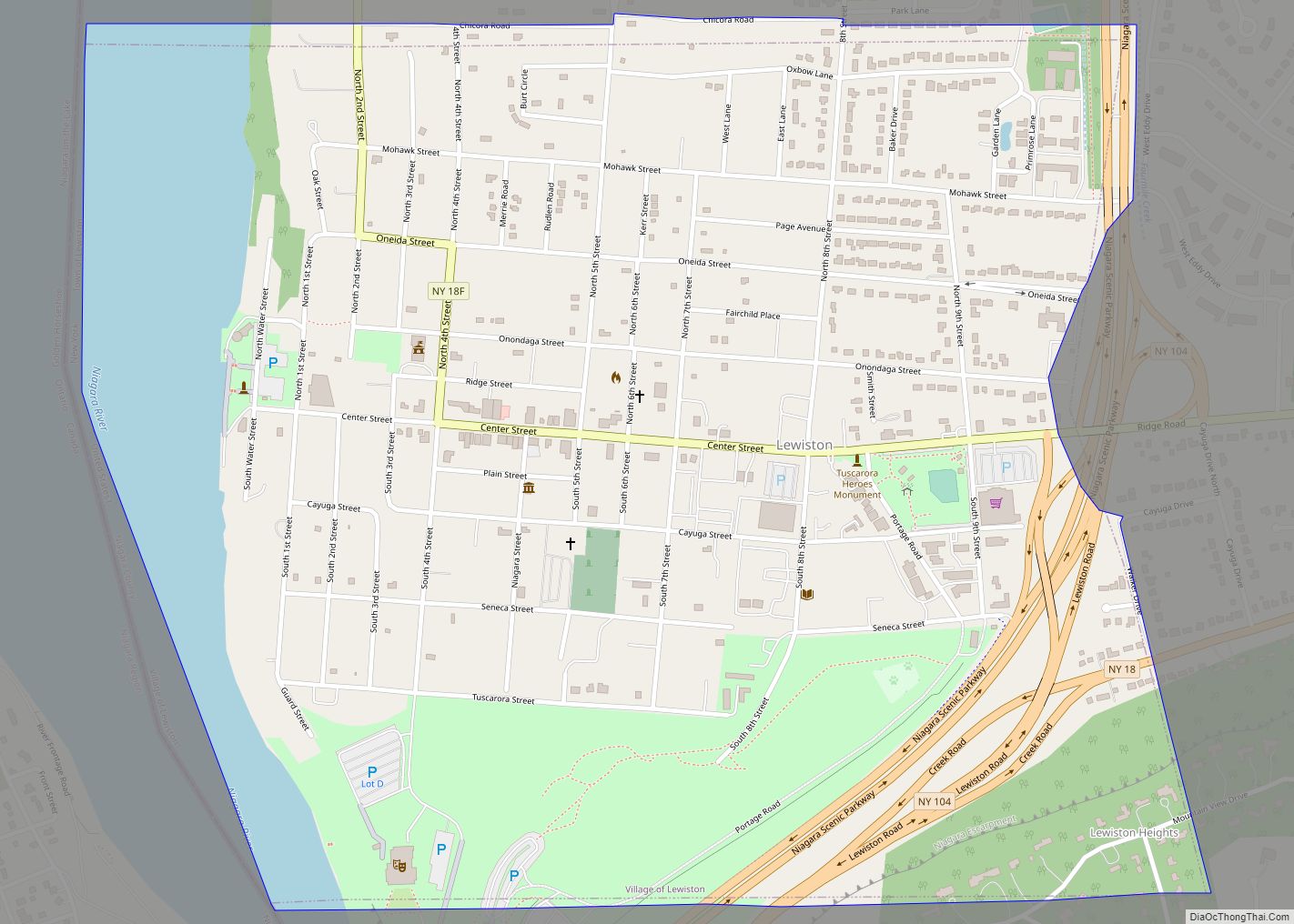 Map of Lewiston village, New York