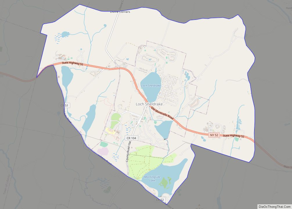 Map of Loch Sheldrake CDP