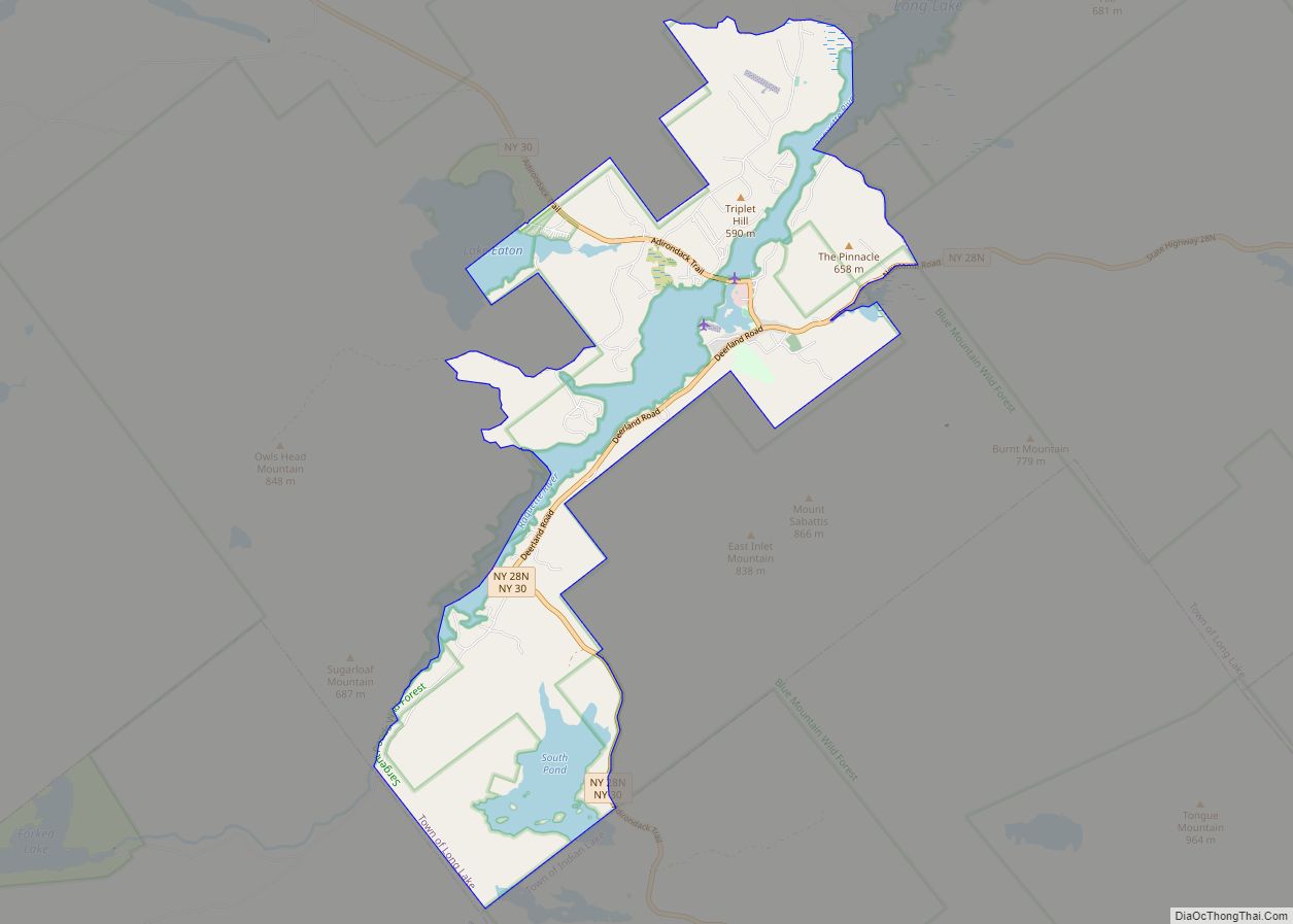 Map of Long Lake CDP, New York