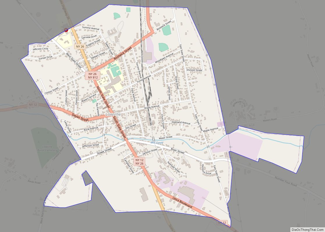 Map of Lowville village