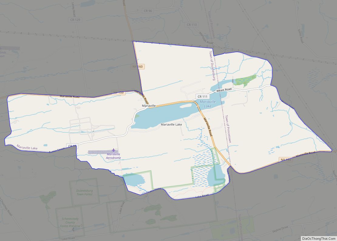 Map of Mariaville Lake CDP