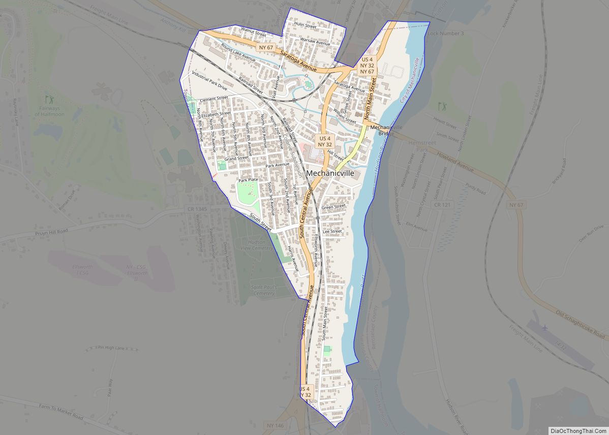 Map of Mechanicville city