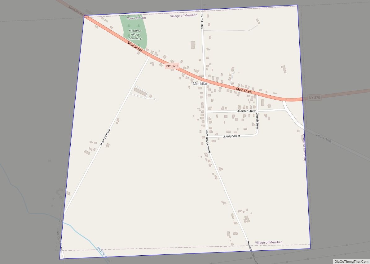 Map of Meridian village, New York
