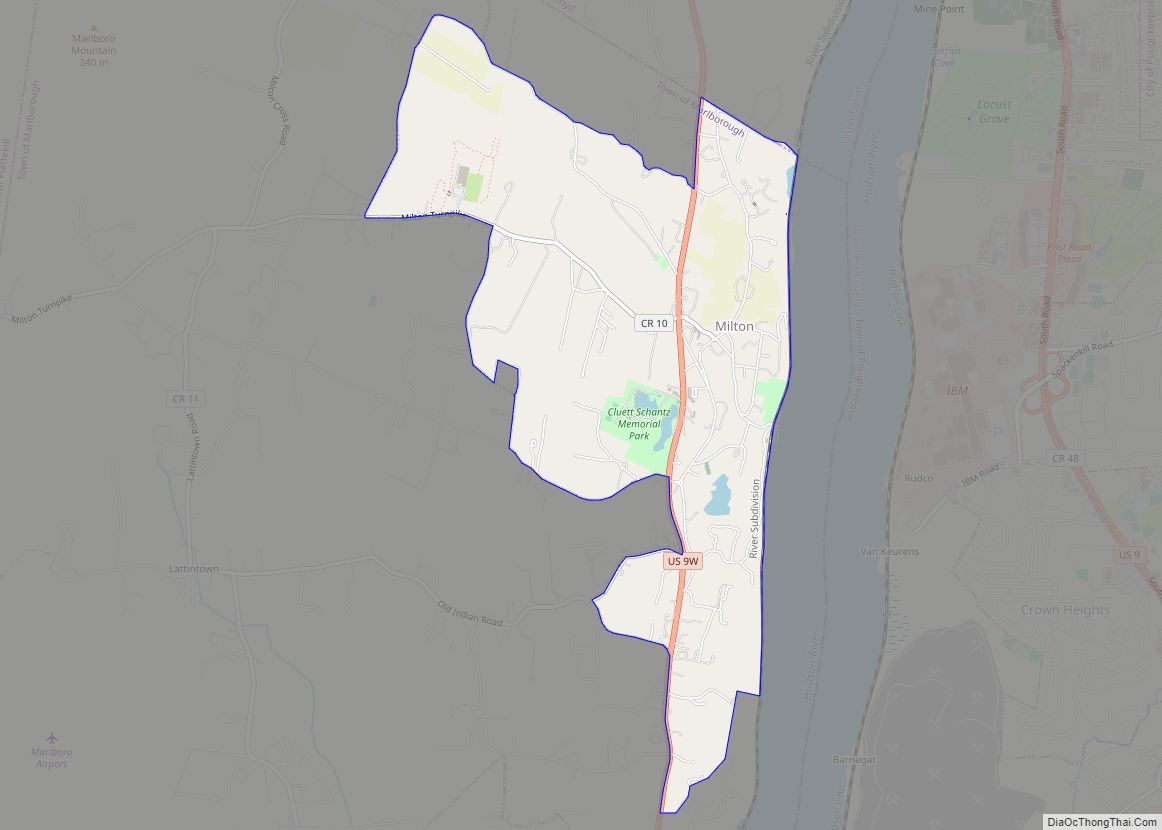 Map of Milton CDP, New York