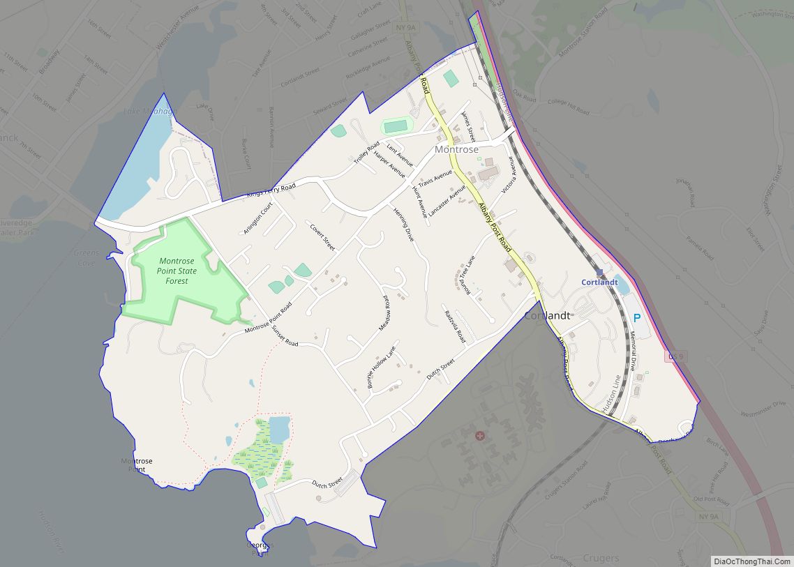 Map of Montrose CDP, New York