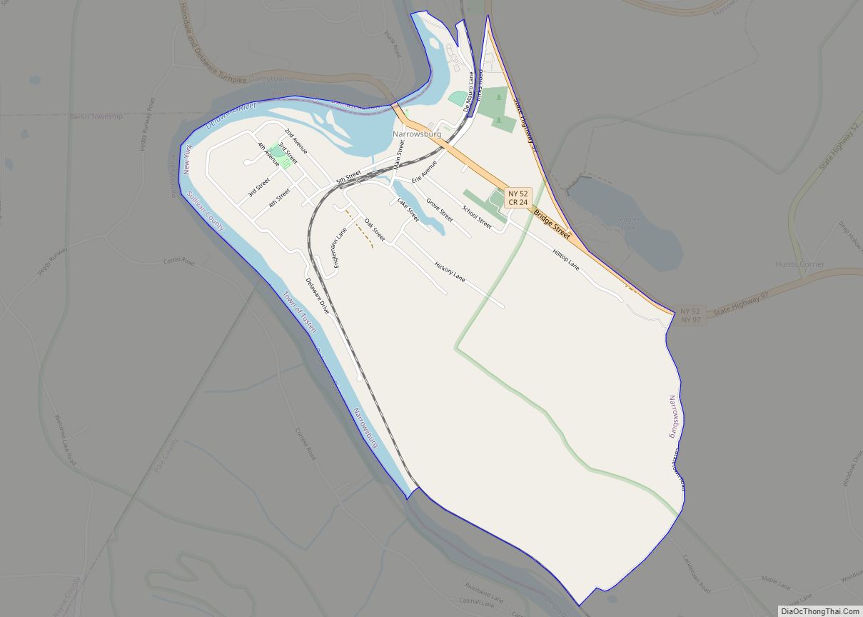 Map of Narrowsburg CDP