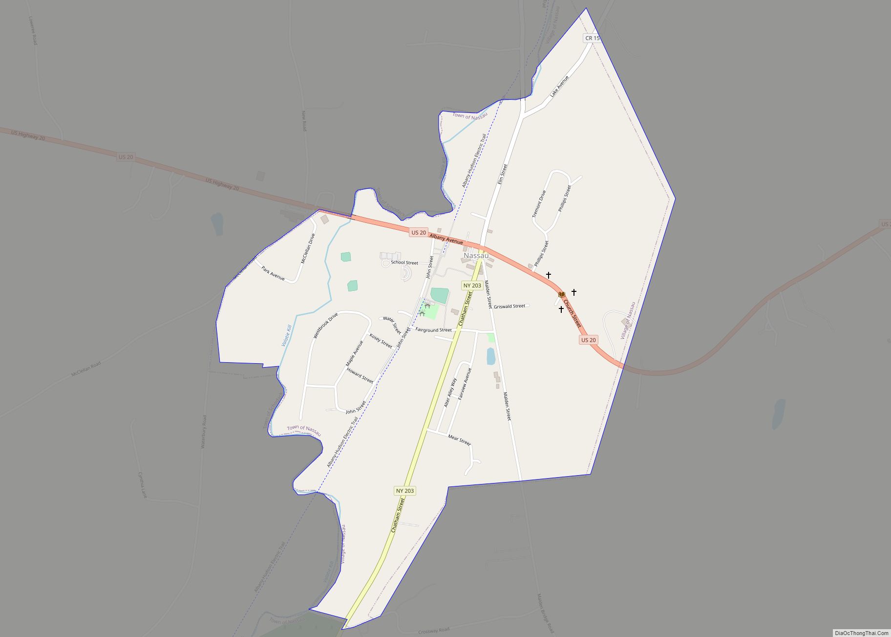 Map of Nassau village, New York