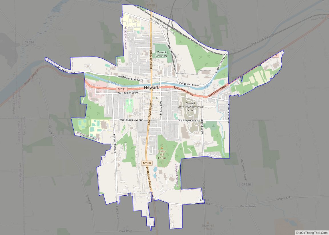 Map of Newark village, New York