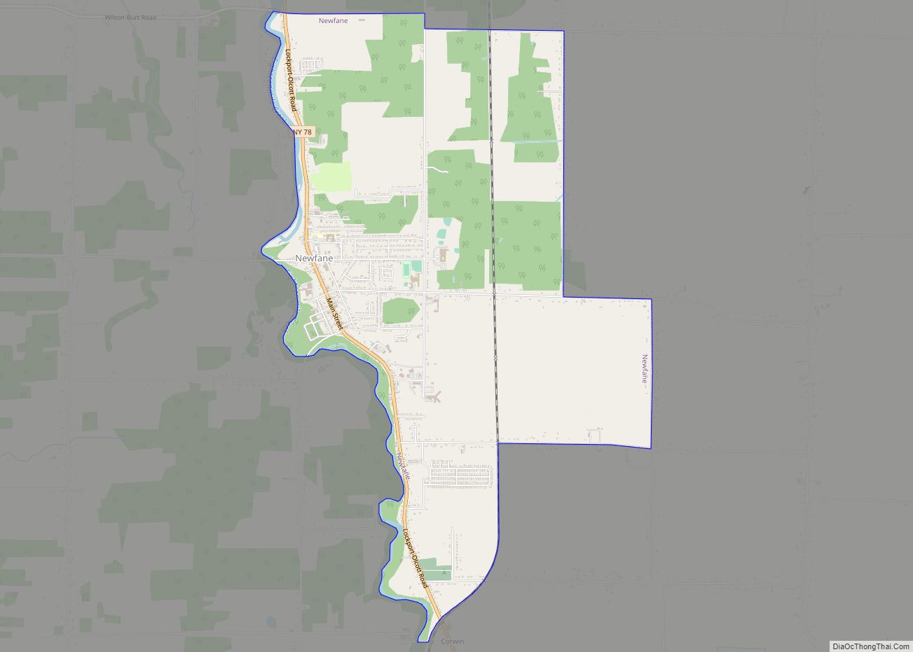 Map of Newfane CDP, New York