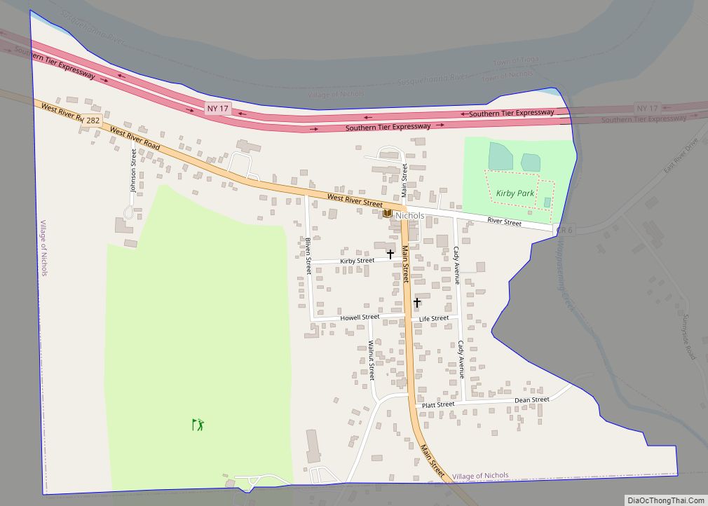 Map of Nichols village, New York