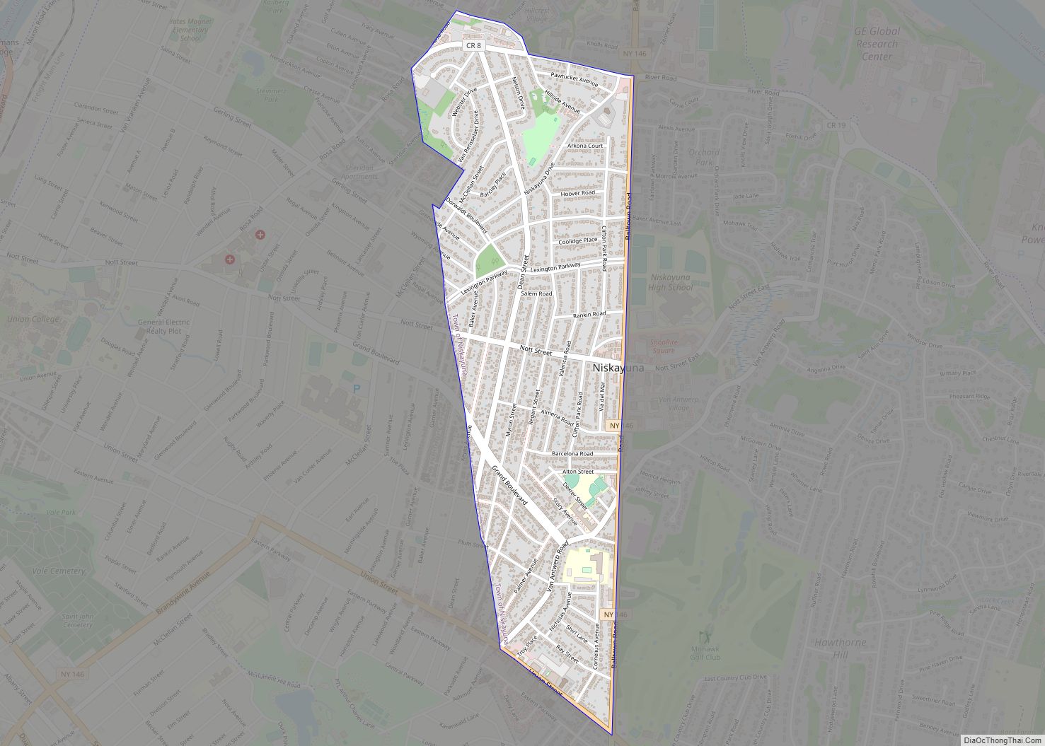 Map of Niskayuna CDP