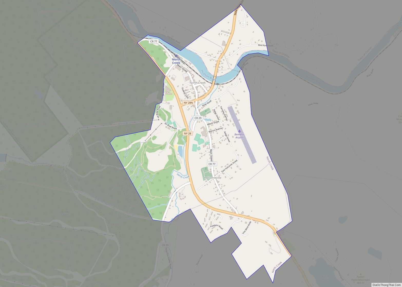 Map of North Creek CDP