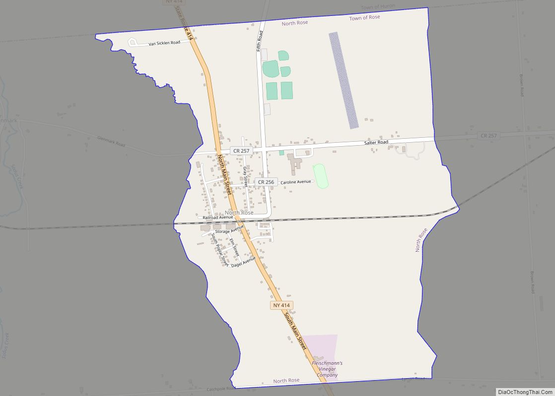 Map of North Rose CDP