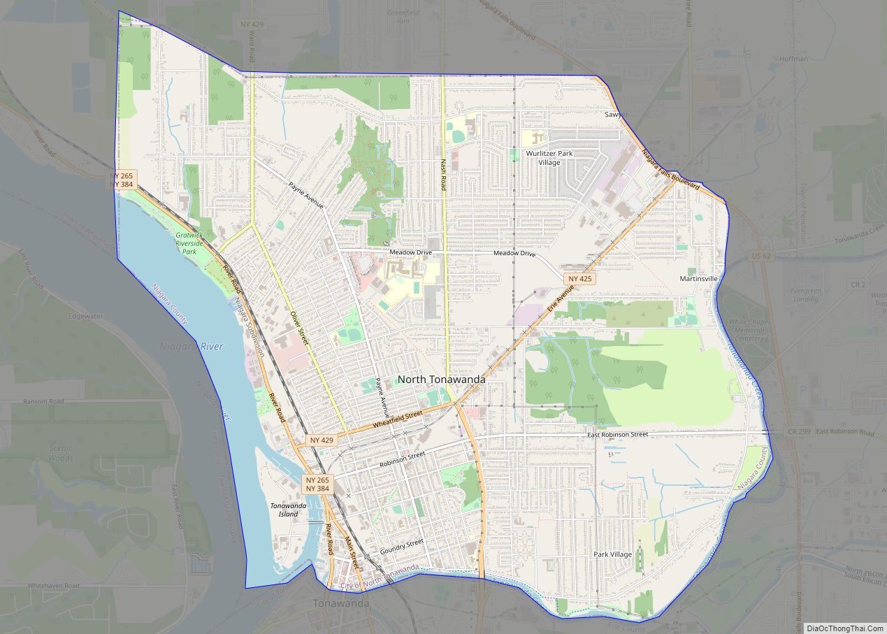 Map of North Tonawanda city