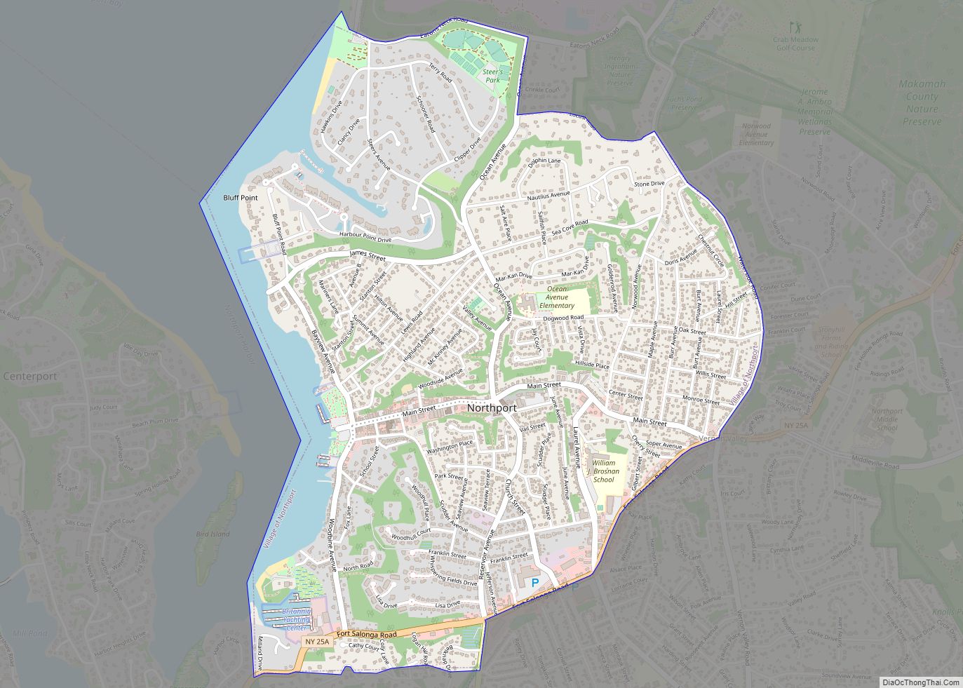 Map of Northport village, New York