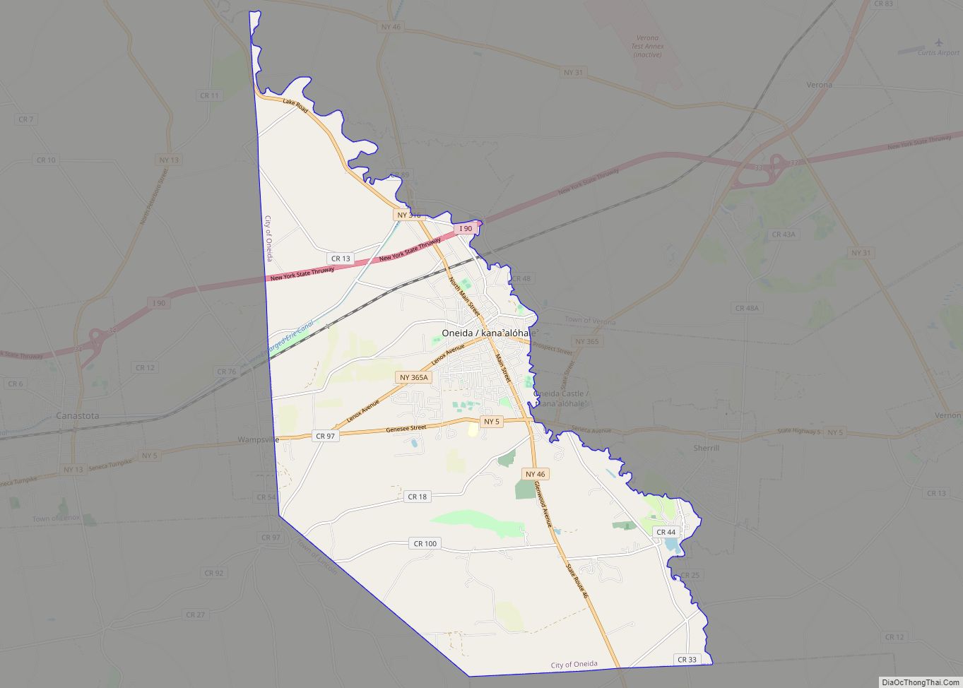 Map of Oneida city, New York