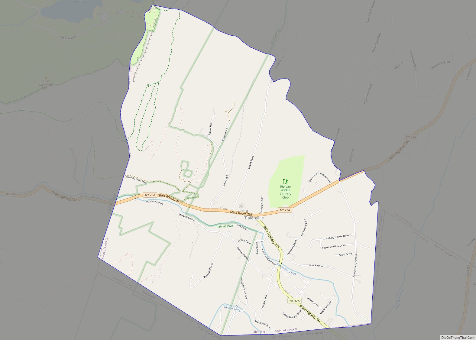 Map of Palenville CDP