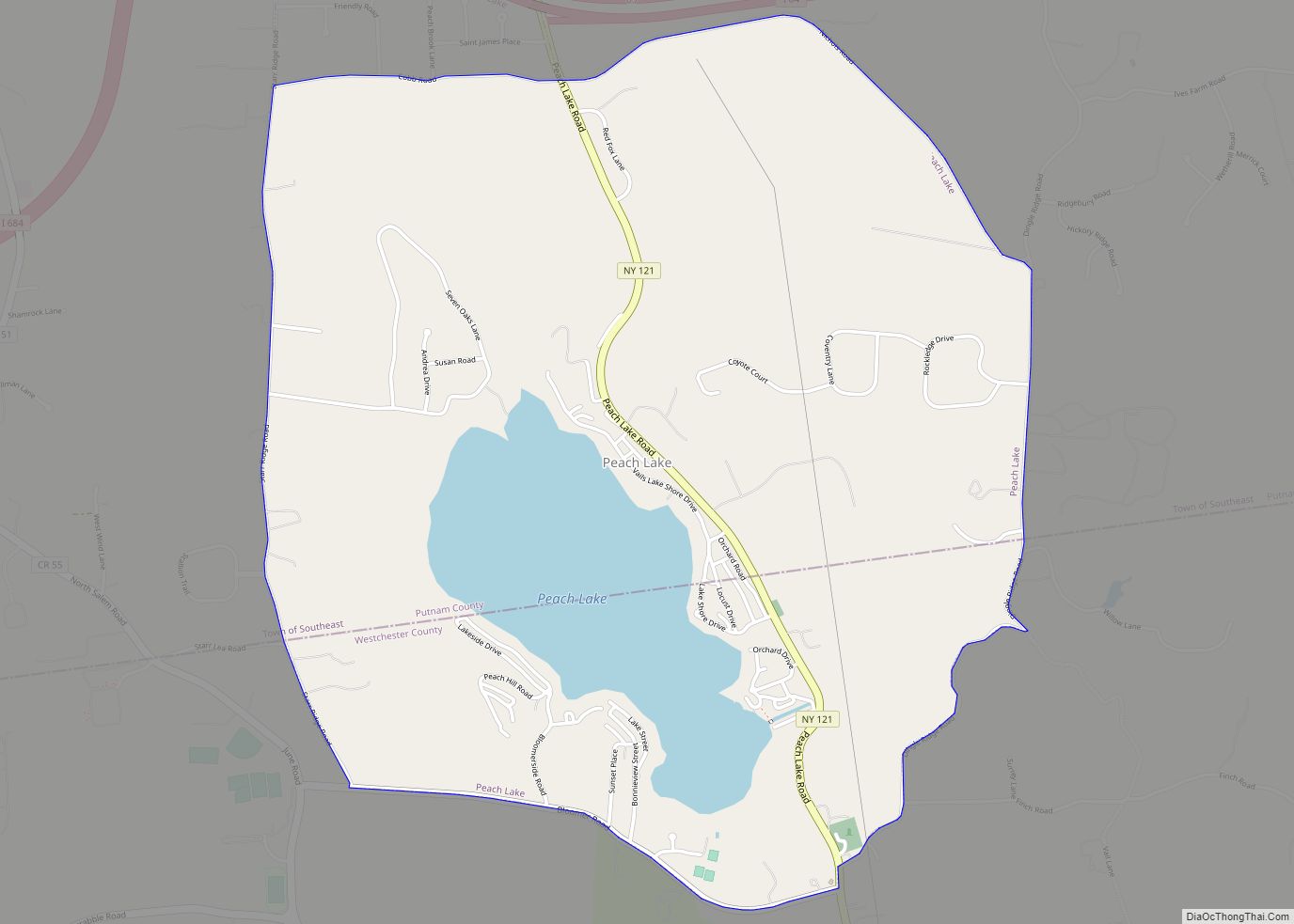 Map of Peach Lake CDP