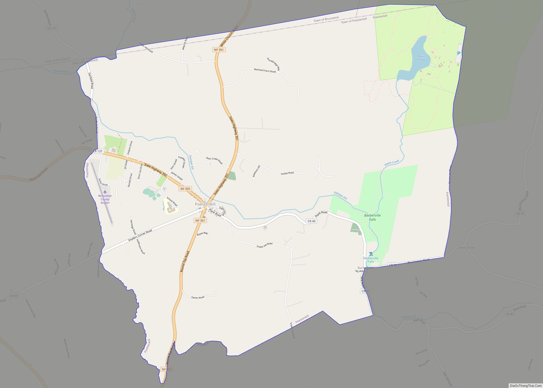 Map of Poestenkill CDP