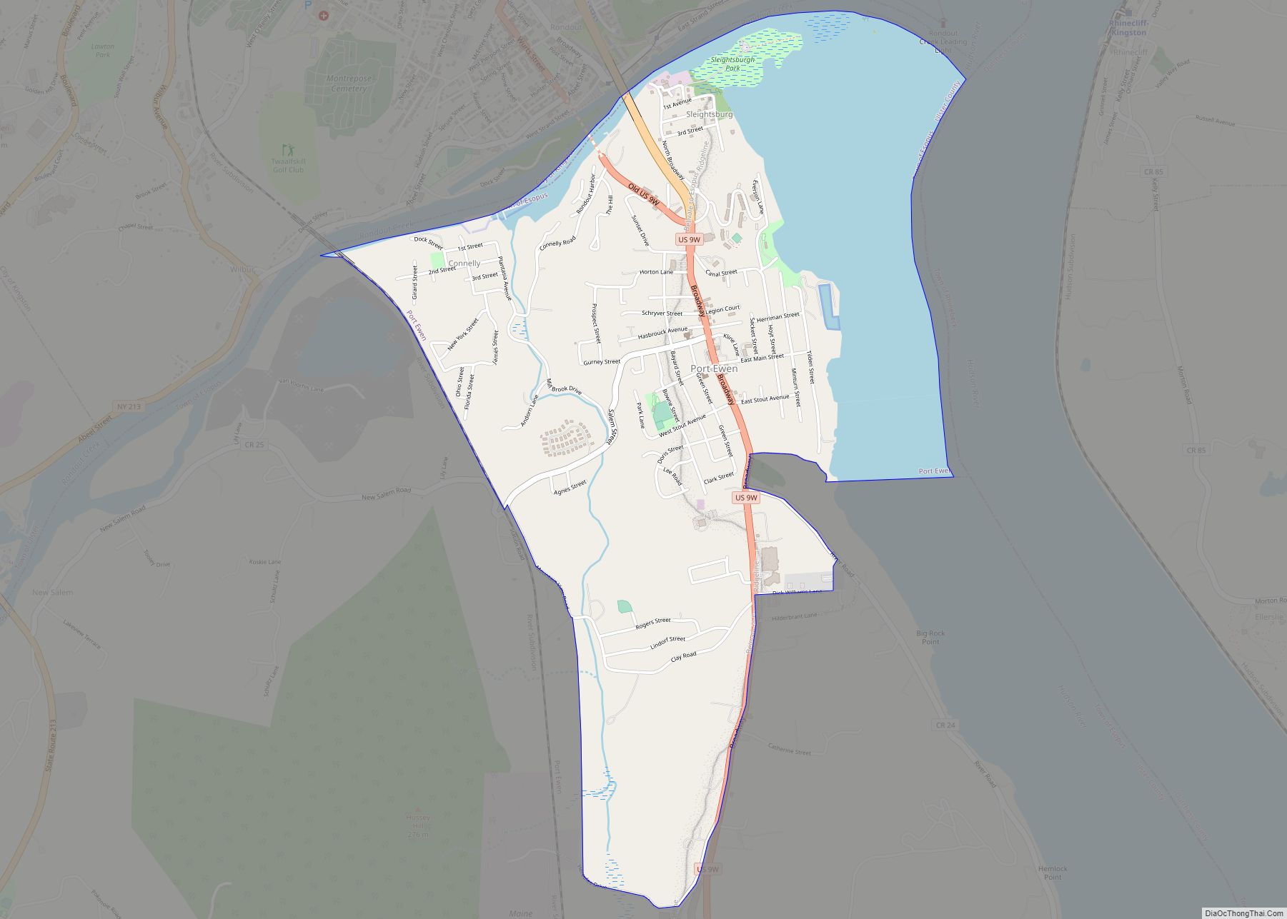 Map of Port Ewen CDP