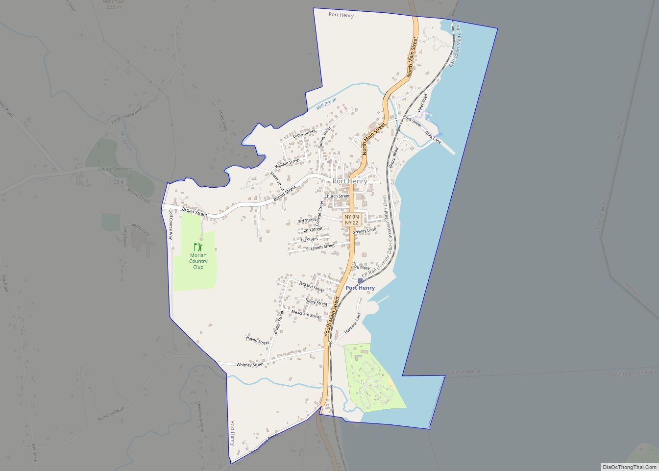 Map of Port Henry CDP