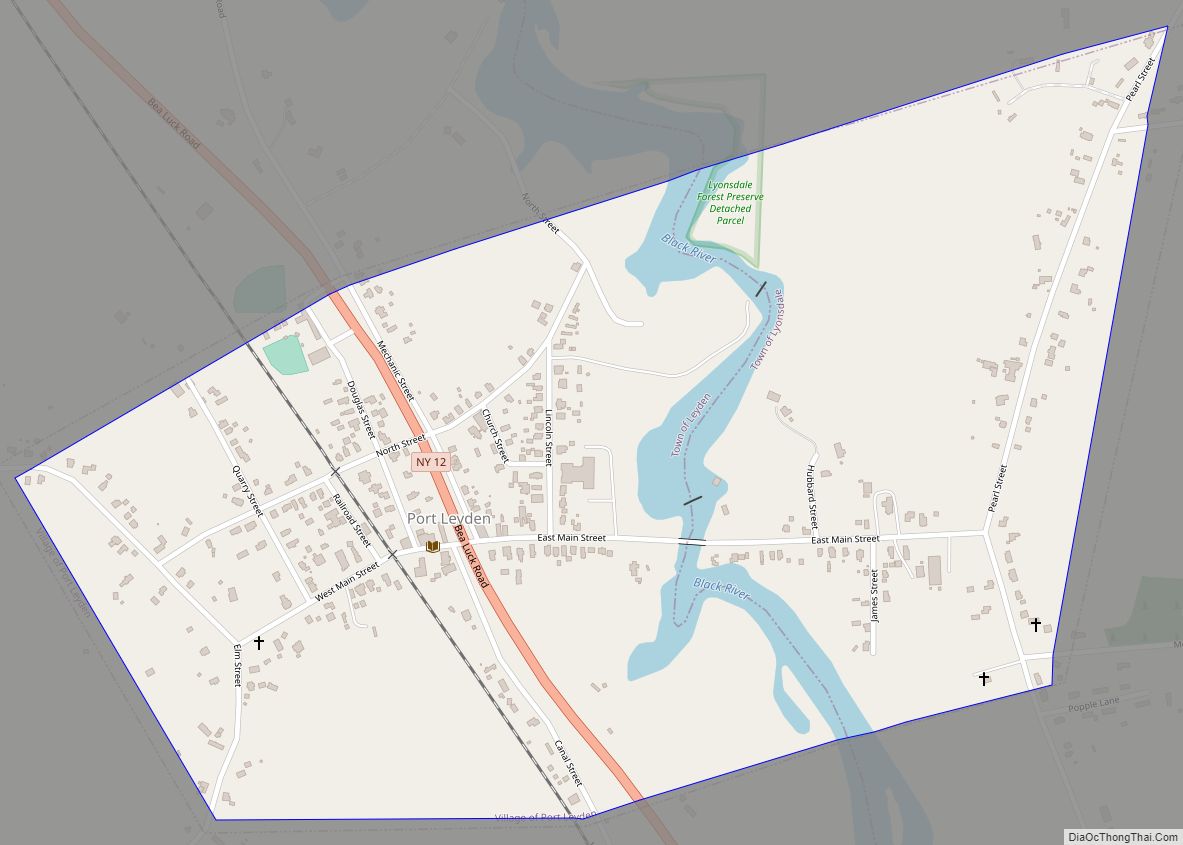 Map of Port Leyden village