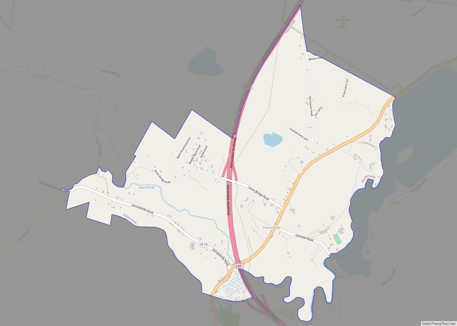 Map of Pottersville CDP