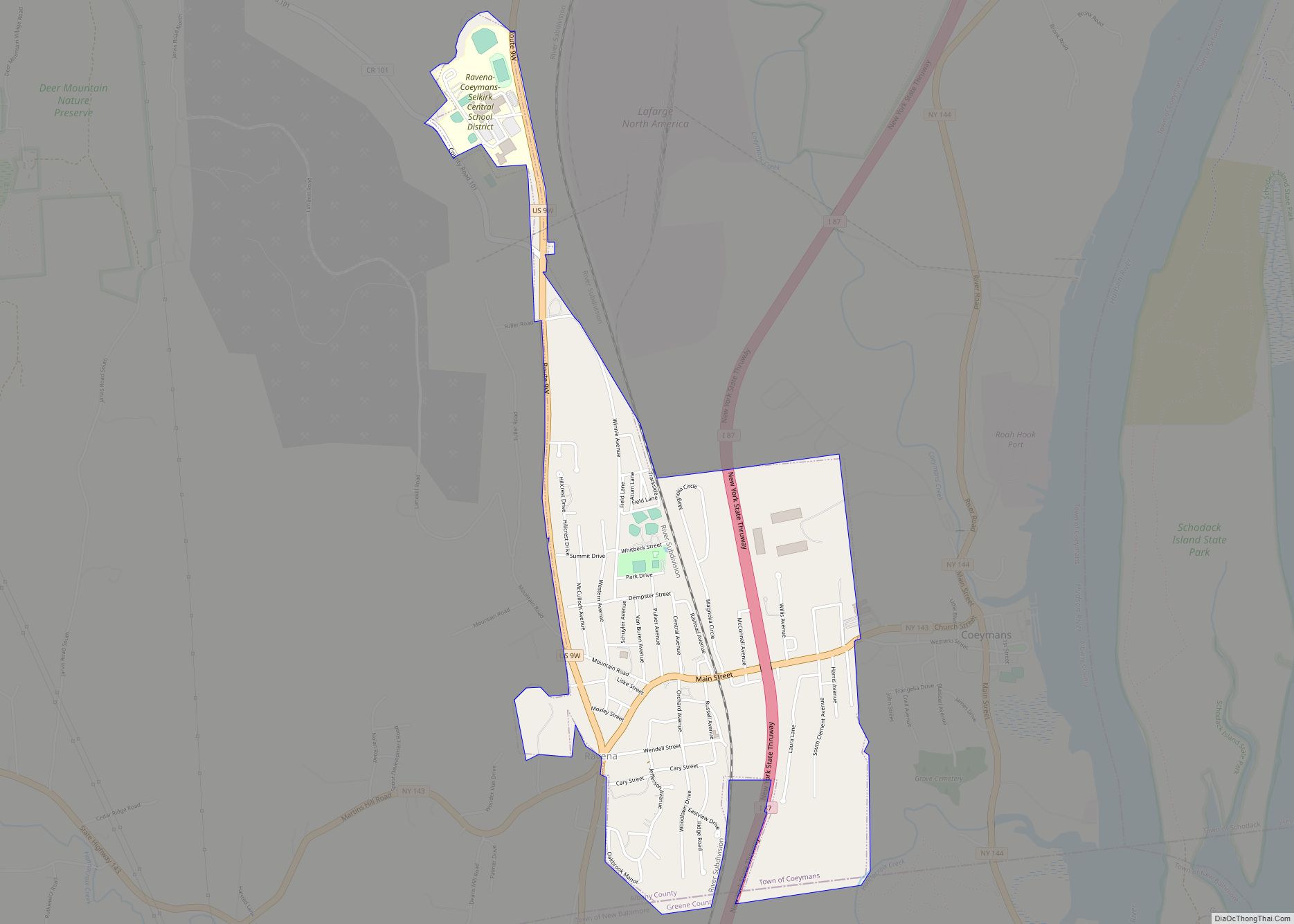 Map of Ravena village