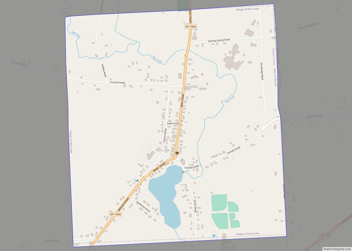 Map of Red Creek village