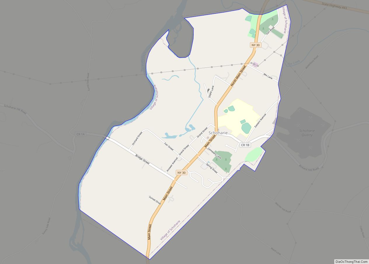 Map of Schoharie village