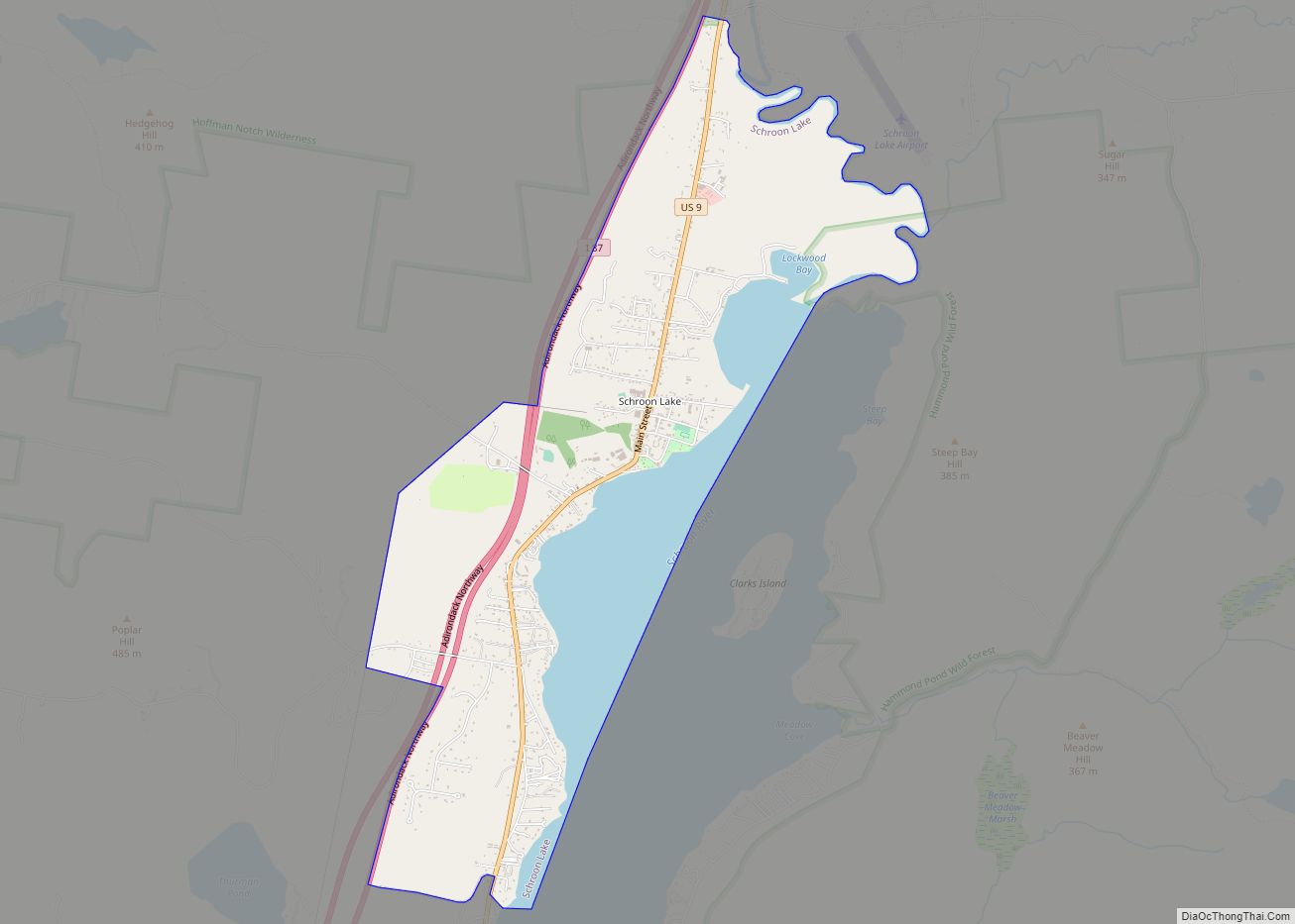 Map of Schroon Lake CDP